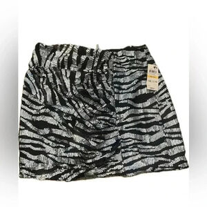 NWT medium black/silver sequin skirt